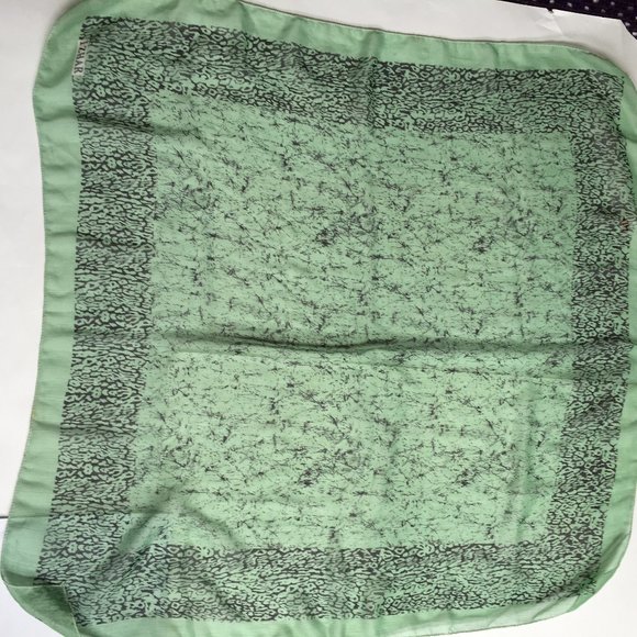 Izhar Scarf Green & Black Abstract 32" Square - Picture 1 of 4